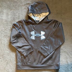 Under Armour Grey Fleece Hoodie Youth Large